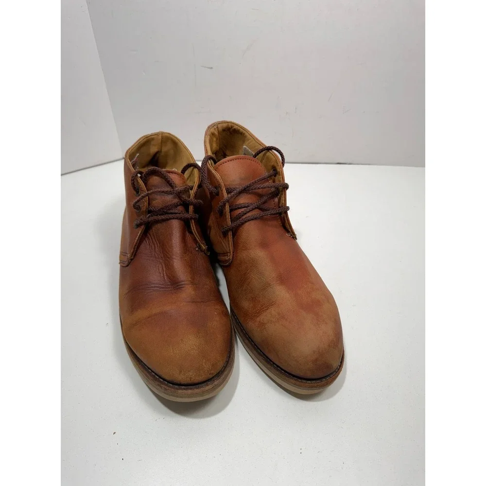 Red Wing 595‎ Mens Leather Chukka Boots Brown Soft Toe EH Rated Made in USA 12